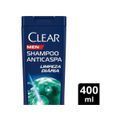 Shampoo Anticaspa Clear Men Limpeza Diária 2 em 1 400ml