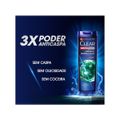 Shampoo Anticaspa Clear Men Limpeza Diária 2 em 1 400ml