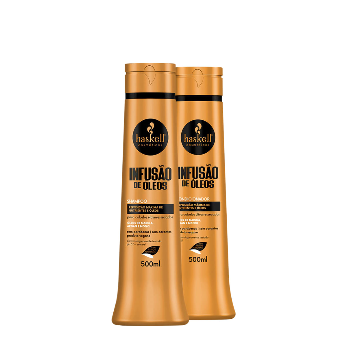 Kit Haskell Infusão de Óleos Duo Home Care G - Shampo + Condicionador - 2 produtos
