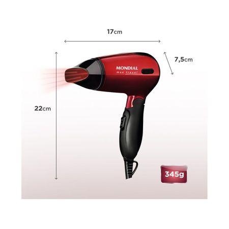 Secador-de-Cabelo-Mondial-Max-Travel-SC-10-Vermelho-Bivolt--5