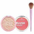 Essence – Iluminador + Blush + Pincel para Blush e Iluminador Kit Presenteável Kit