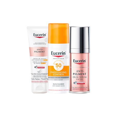 Kit-Eucerin---Sérum-Facial-Clareador-30-ml-+-Protetor-Solar-Facial-FPS-50-50-g-+-Creme-Clareador-para-as-Mãos-FPS-30-75-ml--2