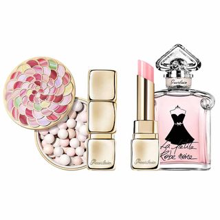Guerlain - Perfume Feminino EDT La Petite Robe Noire + Pó em Pérolas Météorites + Batom KissKiss Bee Glow Kit Presenteável