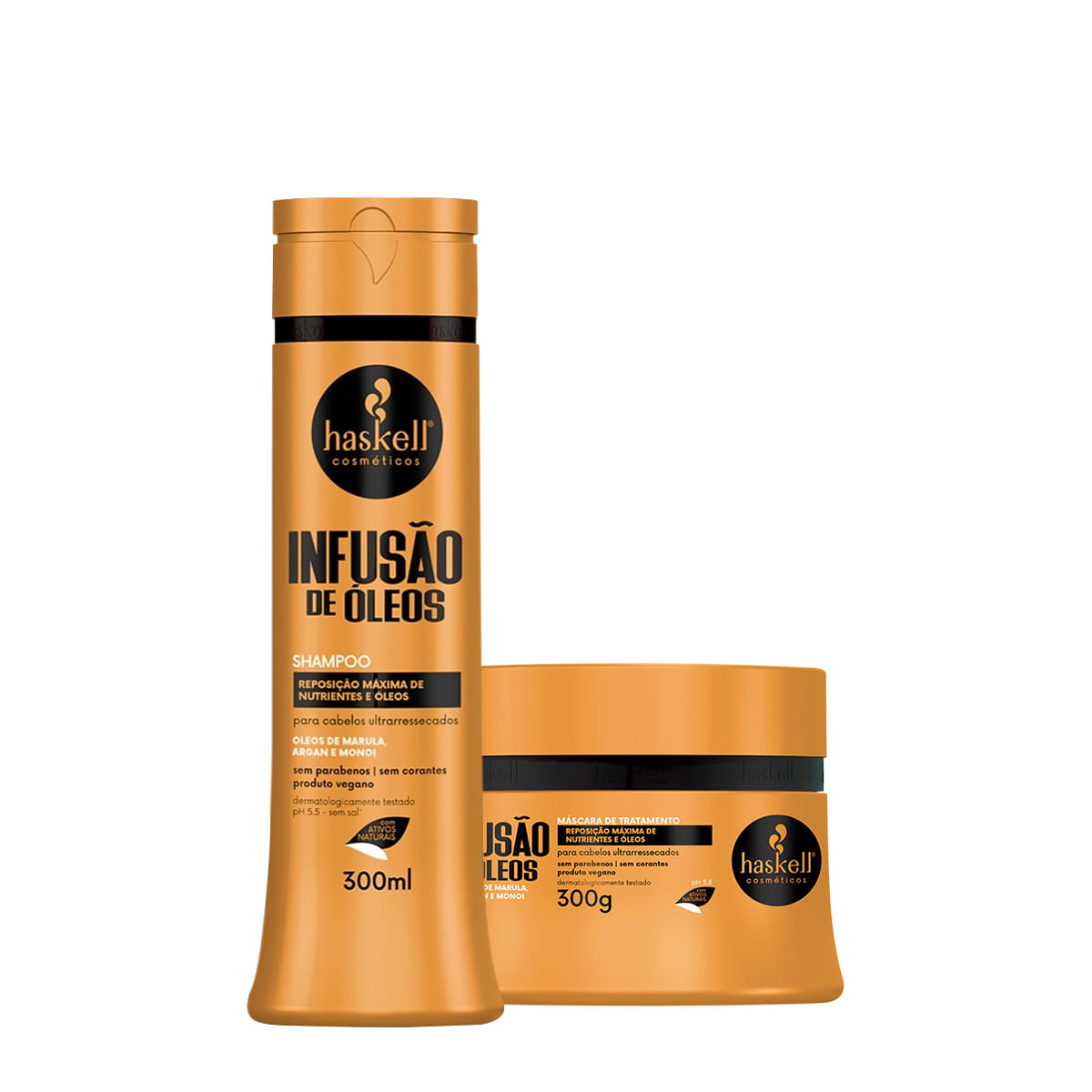 Kit Haskell Infusão de Óleos Shampoo e Máscara