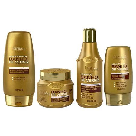 Forever-Liss-Kit-Banho-De-Verniz-Shampoo-300ml,-Condicionador-200g,-Máscara-250g,-Leave-In-140g--1