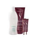 Kit Senscience Silk Moisture Inner CPR Shampoo Máscara Ampola (4 produtos)