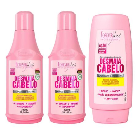 Forever-Liss-Kit-Desmaia-Cabelo-2x-Shampoo-300ml,-Condicionador-300g--1