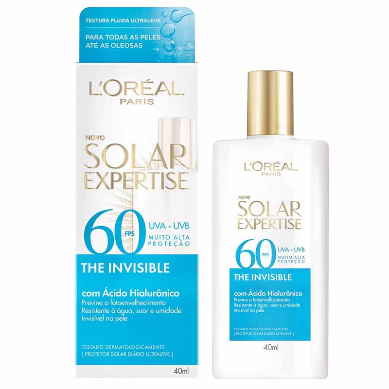 Protetor Solar com Cor L\'oreal Paris - Solar Expertise The Invisible FPS60