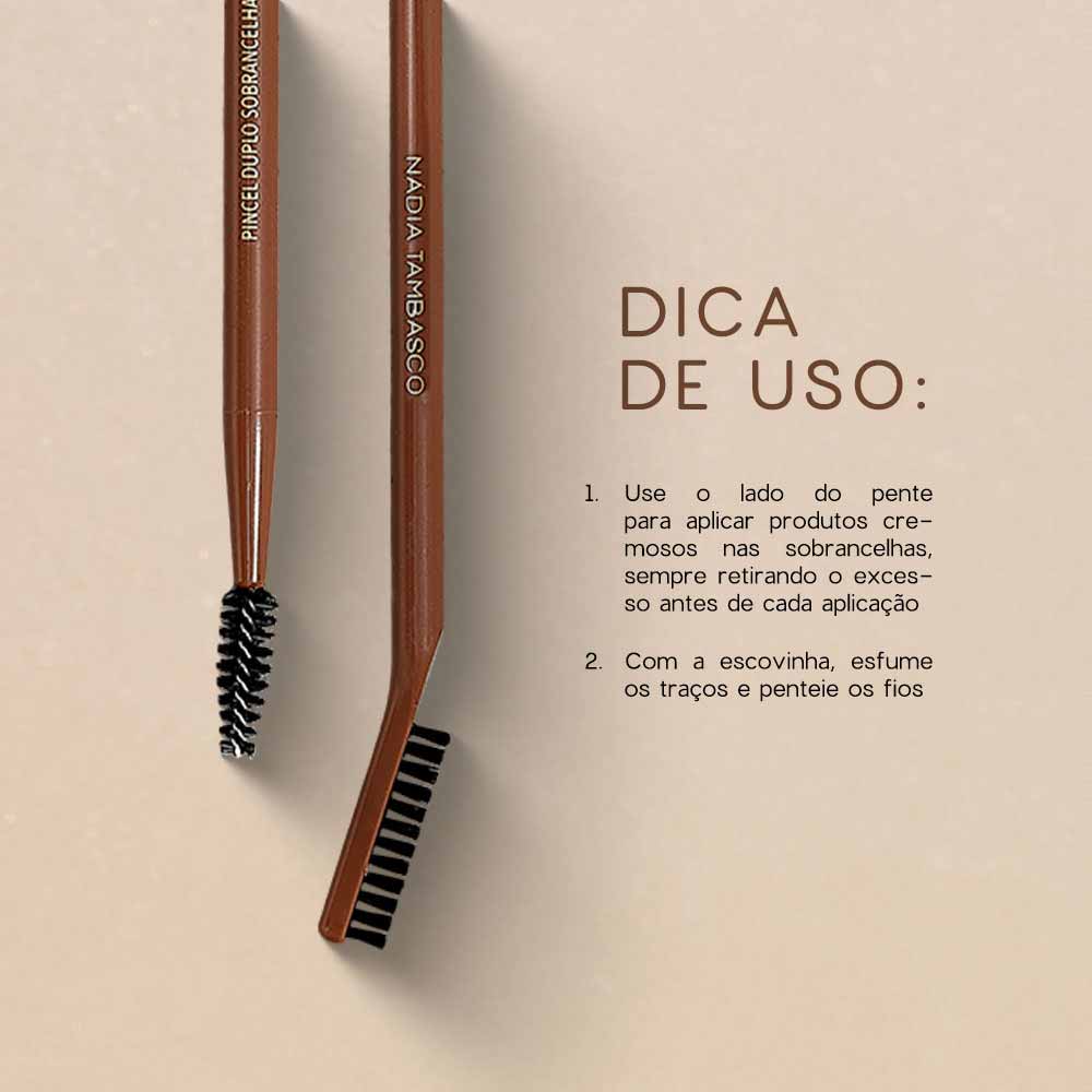 Pincel para Sobrancelhas Nádia Tambasco by Océane - Duo Brow Brush