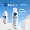 NIVEA Desodorante Antitranspirante Aerossol Sem Perfume Pele Sensível 150ml