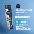 Desodorante Masculino Aerosol NIVEA MEN - Invisible for Black & White Fresh 150ml