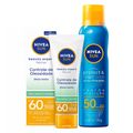 NIVEA Kit – Protetor Solar Spray Protect & Toque Seco FPS50 200ml + Protetor Solar Facial Sun Beauty Expert Pele Oleosa FPS50 50g Kit