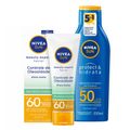 NIVEA Kit – Protetor Solar Sun Protect & Hidrata FPS50 200ml + Protetor Solar Facial Sun Beauty Expert Pele Oleosa FPS50 50g Kit