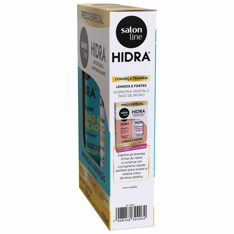 Kit Salon Line Hidra Mix de Óleos e Manteiga de Karite - Shampoo +