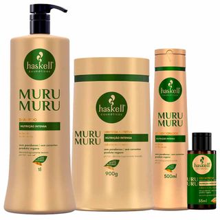 Haskell Murumuru Kit – Shampoo + Condicionador + Máscara + Seiva Nutritiva