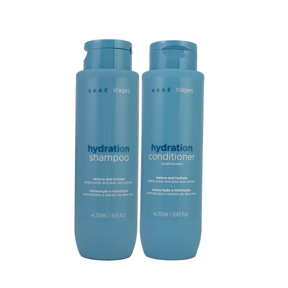 Kit Braé Stages Hydration Shampoo e Condicionador 250ml