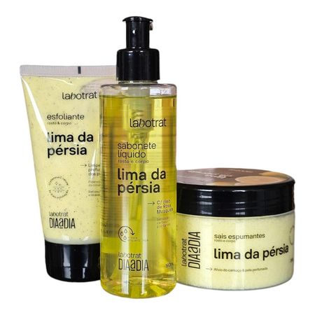 Kit-Labotrat-Dia-a-Dia-Lima-da-Pérsia---Sabonete-Líquido-190ml-+-Esfoliante-150g-+-Sais-Espumantes-280g--1