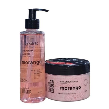 Kit-Labotrat-Dia-a-Dia-Morango---Sabonete-Líquido-190ml-+-Sais-de-Espuma-280g--1