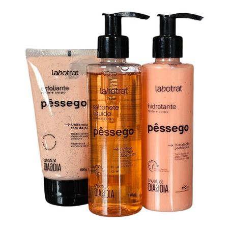 Kit-Labotrat-Dia-a-Dia-Pêssego---Hidratante-190ml-+-Sabonete-Líquido-190ml-+-Esfoliante-150g--1