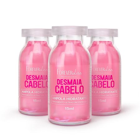 COMBO-COM-3-AMPOLAS-DESMAIA-CABELO-2.0-FOREVER-LISS-NOVA-FÓRMULA-MAIS-POTENTE-45ml--1