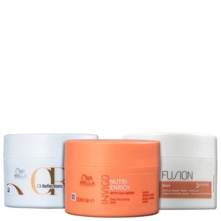 Kit Wella Cronograma Capilar Home - Nutri-enrich + Fusion + Oil Reflections