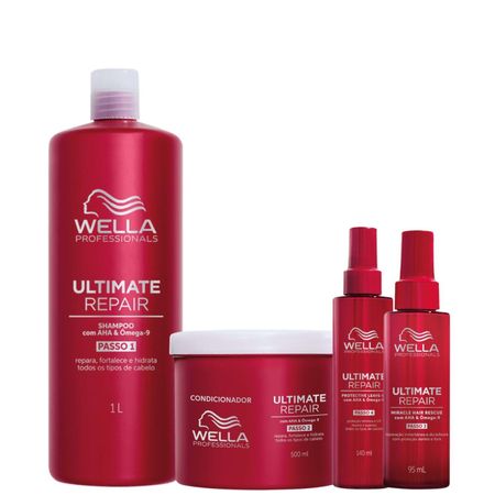 Kit-Wella-Professionals-Ultimate-Repair---Shampoo-1L-+-Condicionar-500g-+-Leave-in-140ml-+-Miracle-Hair-95ml--1