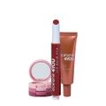 Kit Océane 4you Sombra Rose Sparkle Lip Balm Berry e Flush Bright Cherry 3 Und