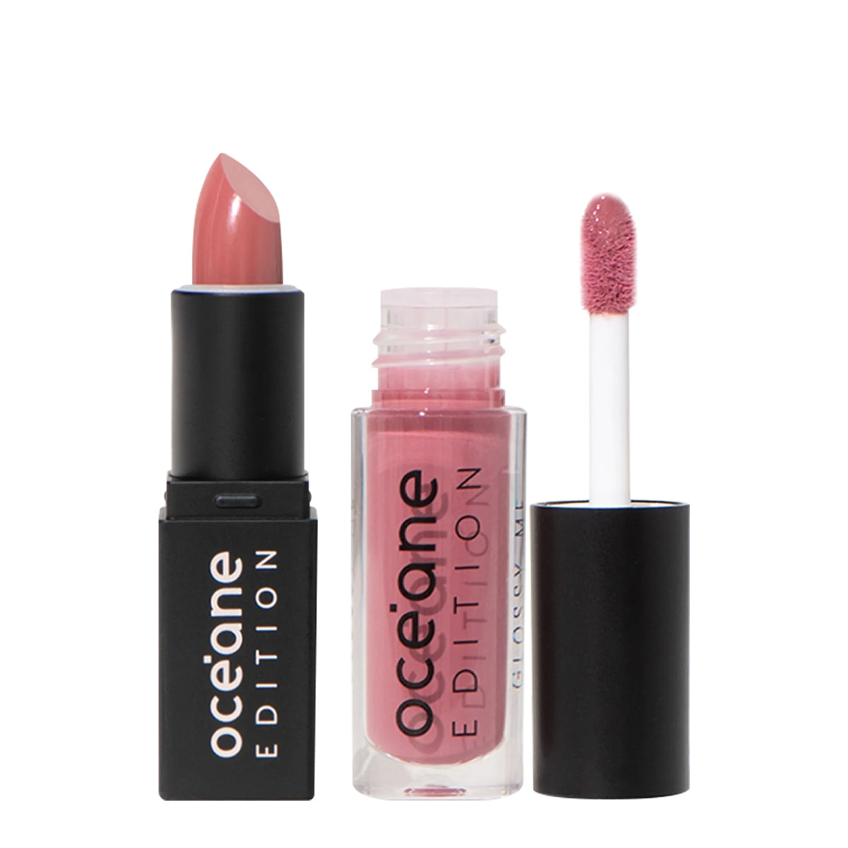 Kit Océane Edition Mini Lipstick Sienna Nude e Glossy Me Rose 2 Und