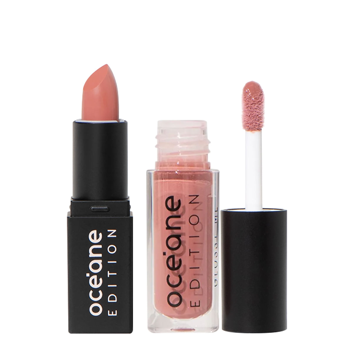 Kit Océane Edition Mini Lipstick Nude Pink e Glossy Me Shimmer Brown 2 Und