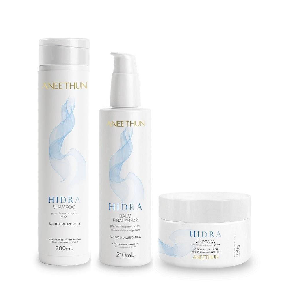 Kit Aneethun Hidra - Shampoo 300ml + Máscara 250g + Finalizador 210ml