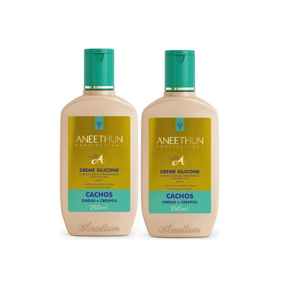Aneethun Linha A - Kit Creme Silicone Cachos 250 ml (2 un)