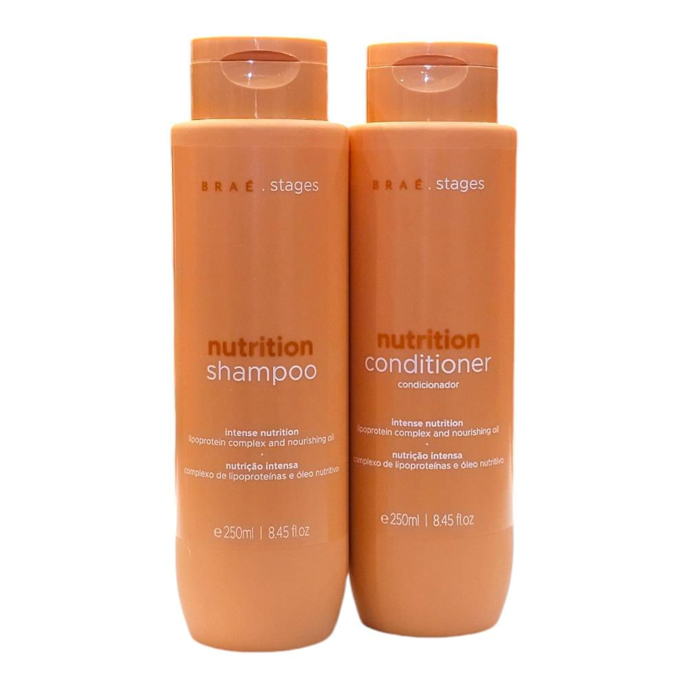 Kit Braé Stages Nutrition - Shampoo 250ml + Condicionador 250ml