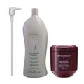 Kit Senscience Silk Moisture Shampoo 1 Litro + Inner Restore Máscara 500ml + Válvula Pump