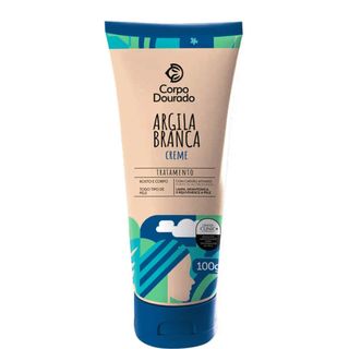 Corpo Dourado Clinic Mais - Argila Creme Branca Tratamento Facial e Corporal 100g