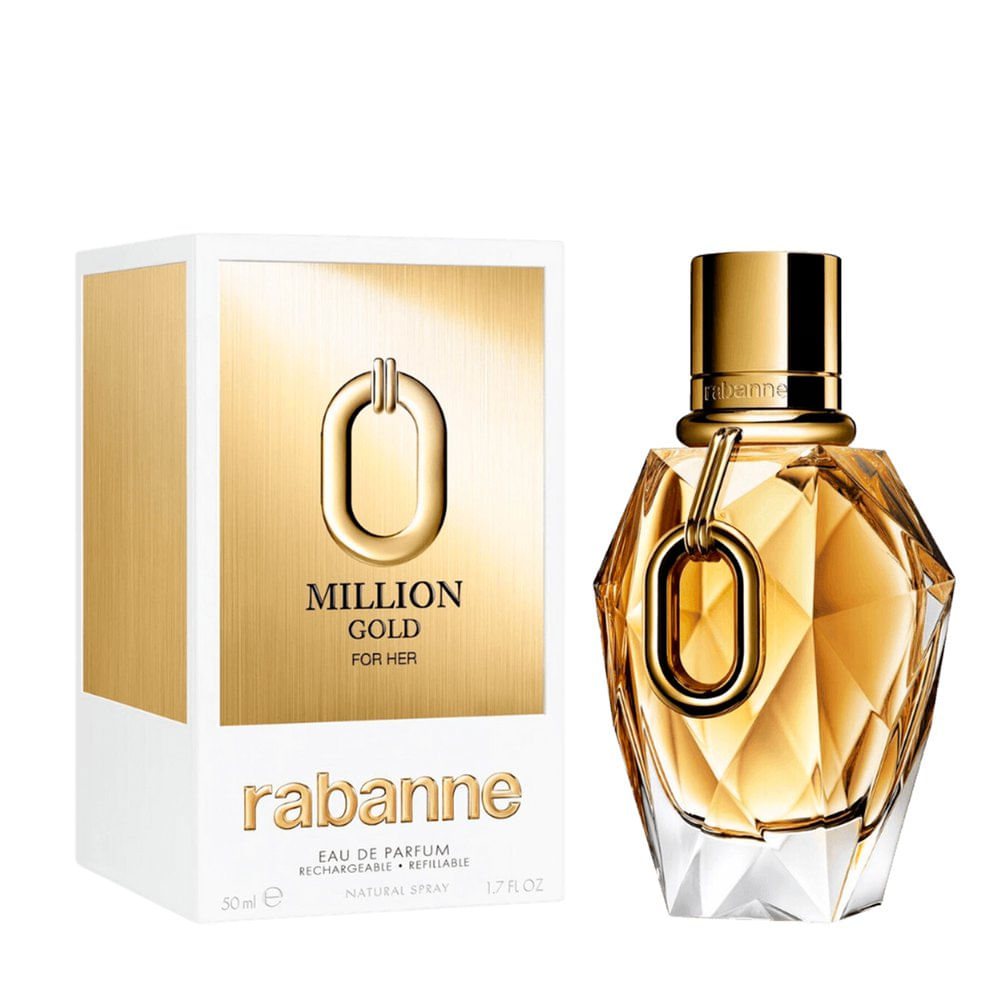 Perfume Million Gold For Her Eau de Parfum Paco Rabanne Refilável 50ml