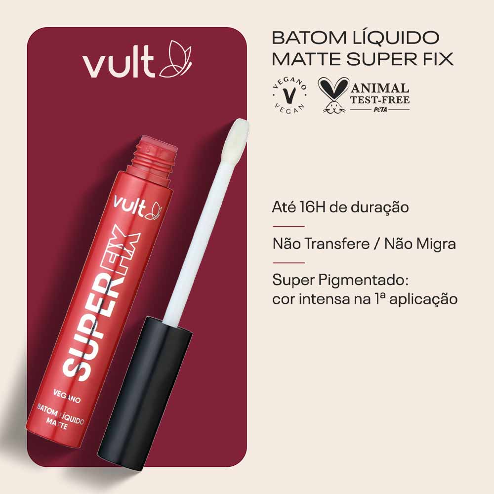 Batom Líquido Matte Vult - Super Fix 5ml