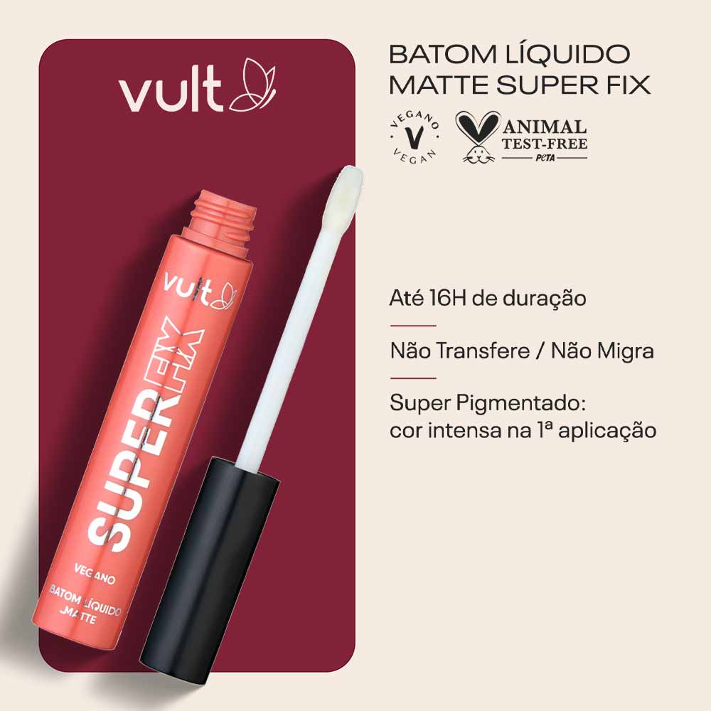 Batom Líquido Matte Vult - Super Fix 5ml