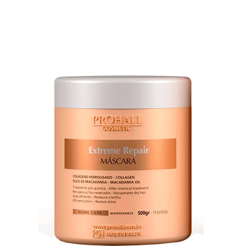 Prohall Cosmetic Extreme Repair - Máscara Home Care Macadâmia 500g
