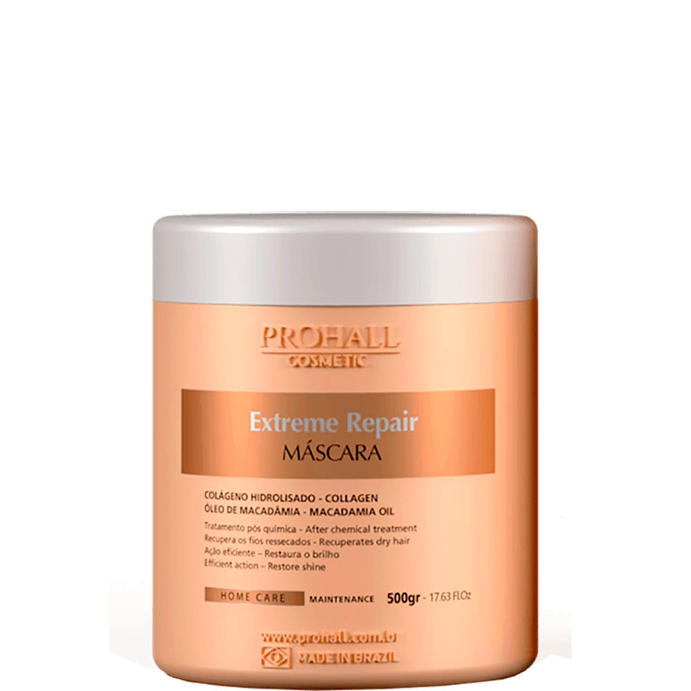 Prohall Cosmetic Extreme Repair - Máscara Home Care Macadâmia 500g
