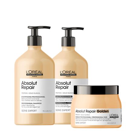 Kit-L'Oréal-Professionnel-Absolut-Repair-Gold-Quinoa-Protein-Shampoo-Condicionador-e-Máscara-G-(3-produtos)--1