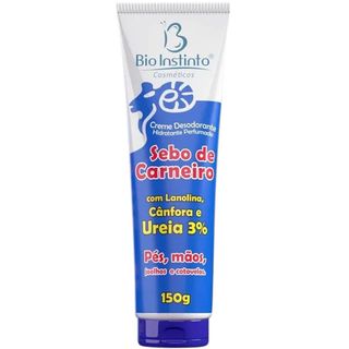 Bio Instinto Sebo de Carneiro - Creme Hidratante Pés e Mãos Cânfora e Ureia 150g