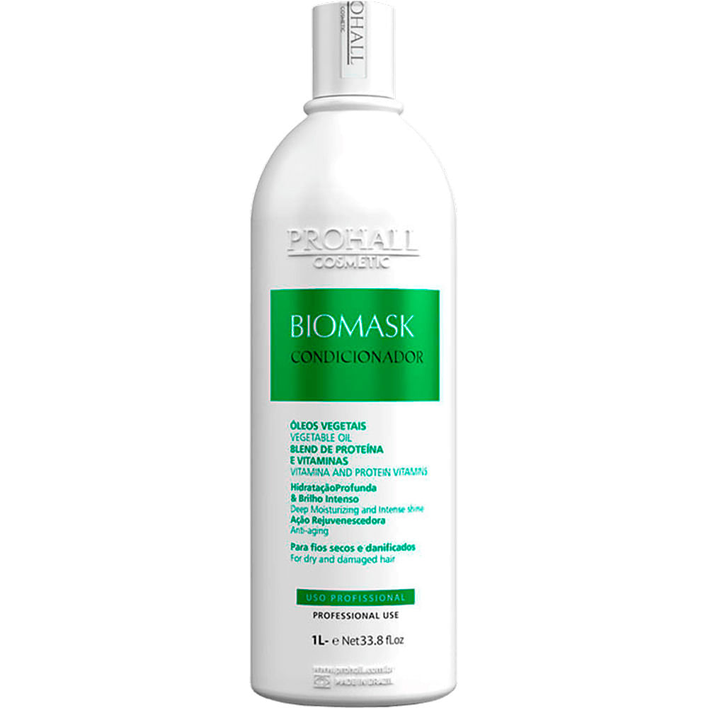 Prohall Cosmetic Biomask - Condicionador Home Care Hidratação e Brilho 1L