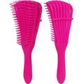 Nobrand - Escova Polvo Desembaraçante Cerdas Ajustáveis Pink