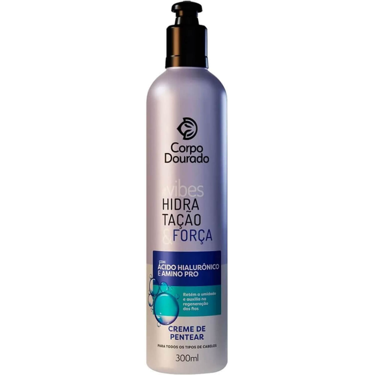 Corpo Dourado Vibes Hidratação - Creme de Pentear com Ácido Hialurônico 300ml