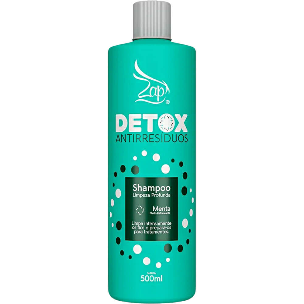 Zap Detox Menta - Shampoo Antirresíduos Refrescante Limpeza