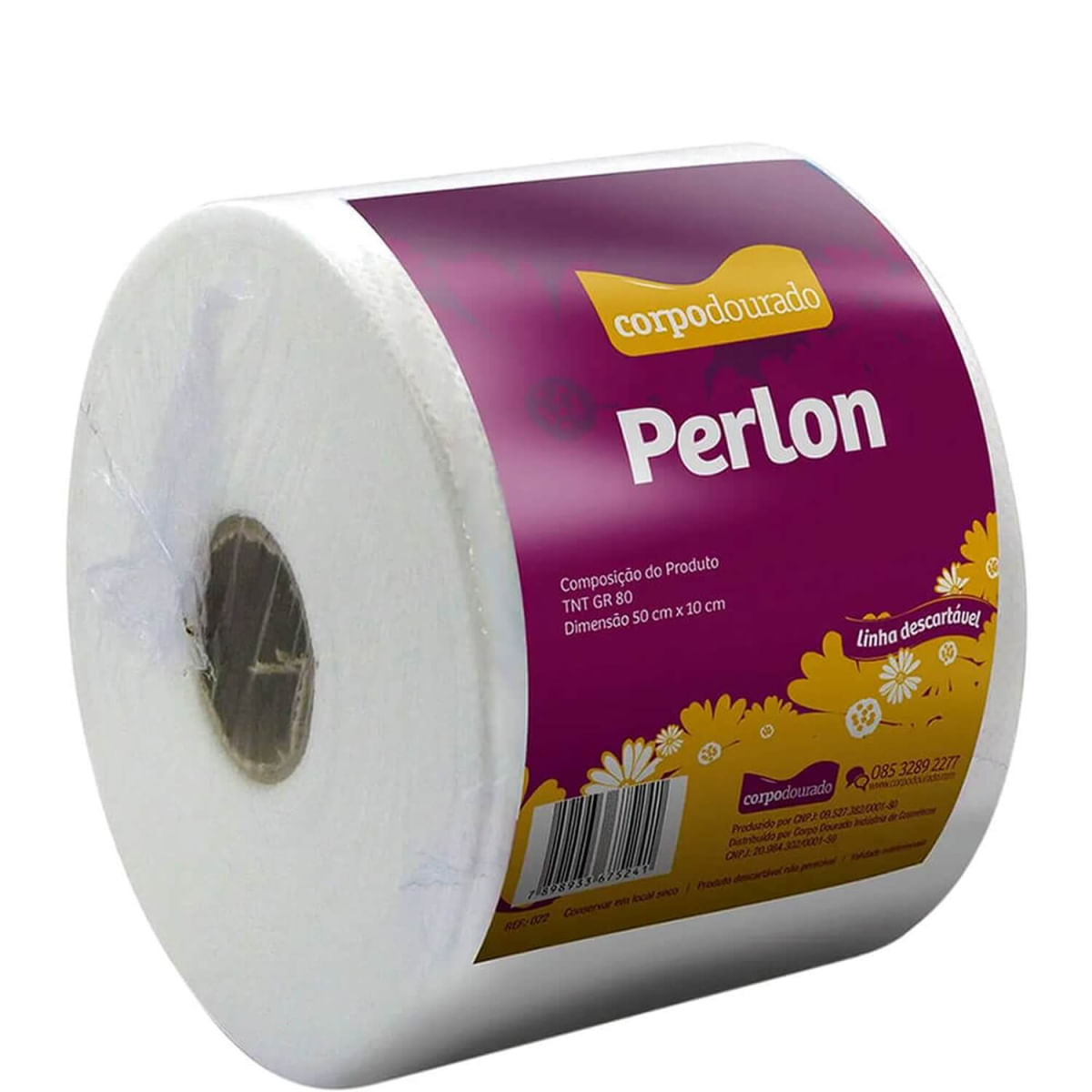 Corpo Dourado - Perlon para Depilação Rolo 10 cm x 50 m