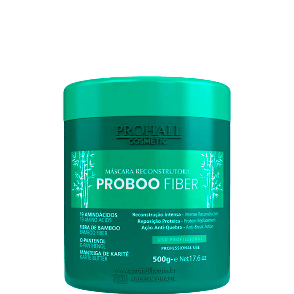Prohall Cosmetic Proboo Fiber - Máscara Reconstrutora Anti-Quebra 500g