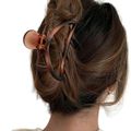 Nobrand - Presilha Piranha de Cabelo Meia Lua Marrom Degradê