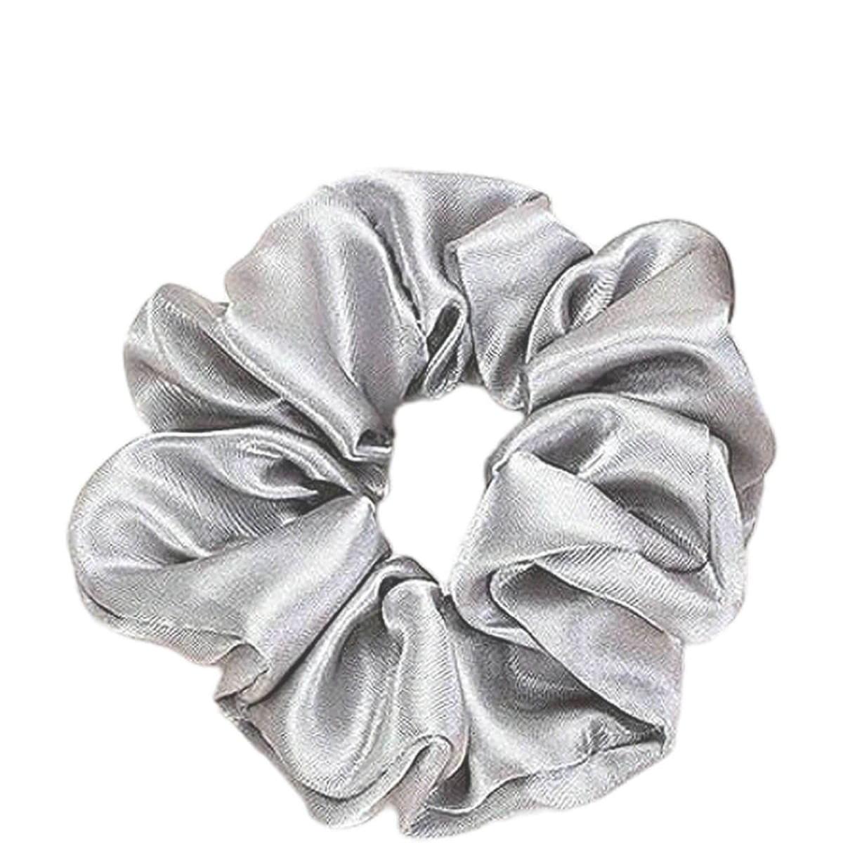 Nobrand - Scrunchie Xuxinha de Cetim Cinza Claro