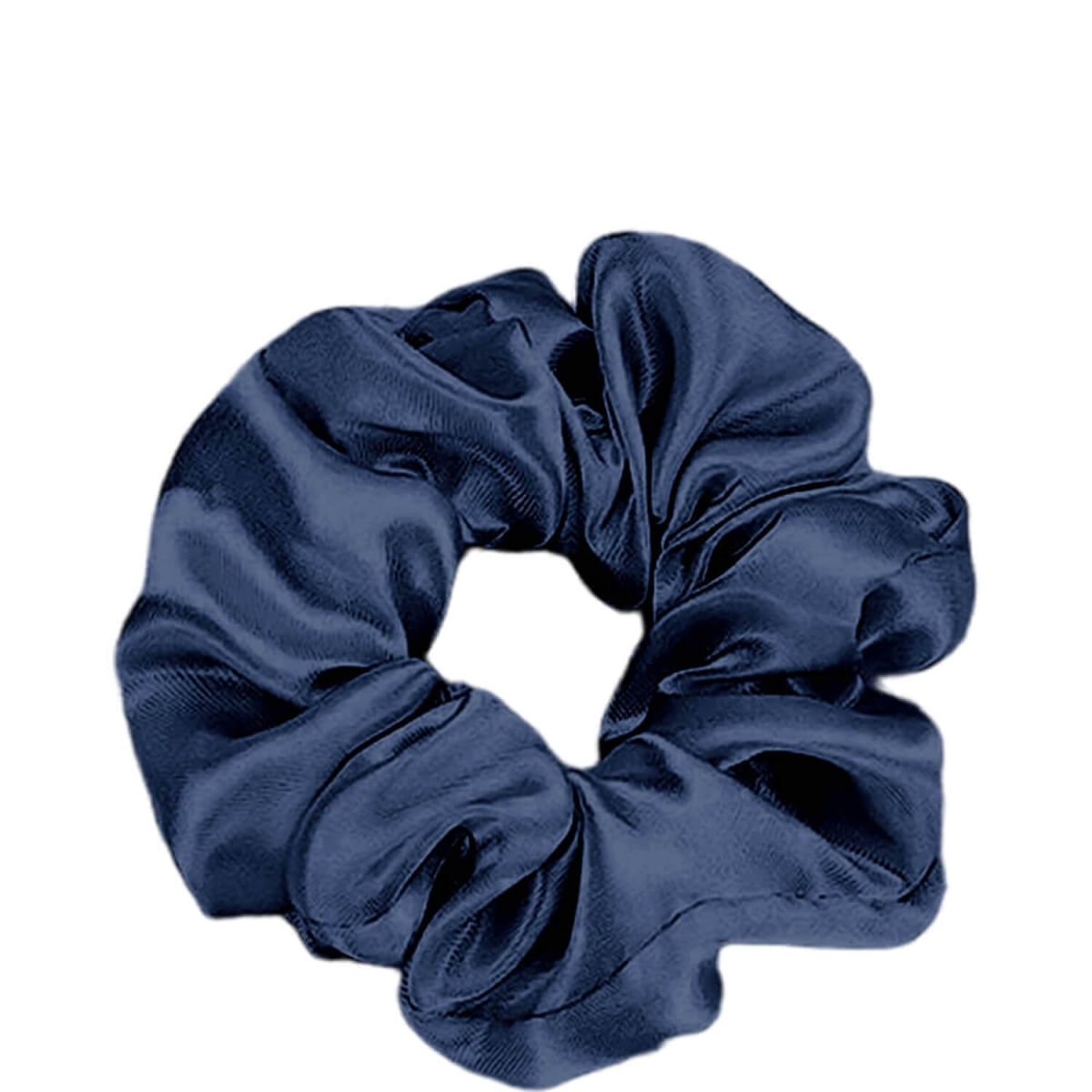 Nobrand - Scrunchie Xuxinha de Cetim Azul Marinho